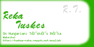 reka tuskes business card